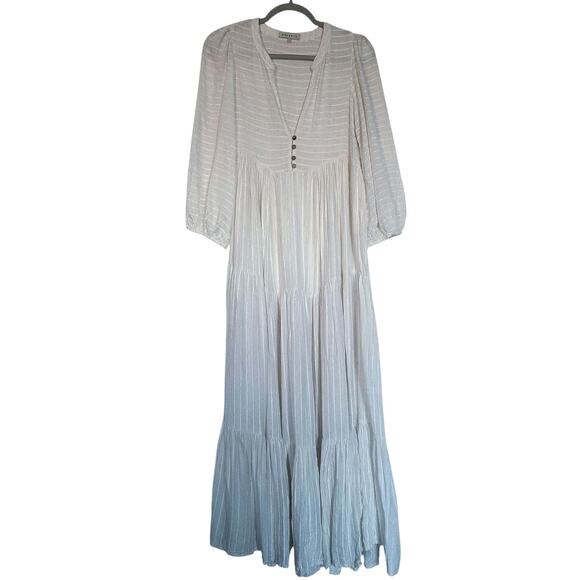 Bird & Kite Daphne Dress Natural Oatmeal Linen Blend Size Medium - Picture 3 of 8